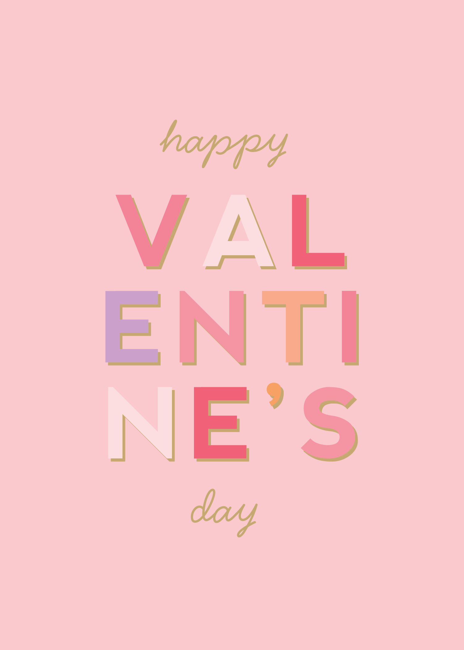 Greeting Card Valentine- Pink Valentine